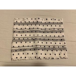 NWOT Hollister Smocked B&W Crop Tube Top